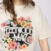 Fleetwood Mac rahat pamuklu grafik tişört Fleetwood Mac rahat pamuklu grafik tişört