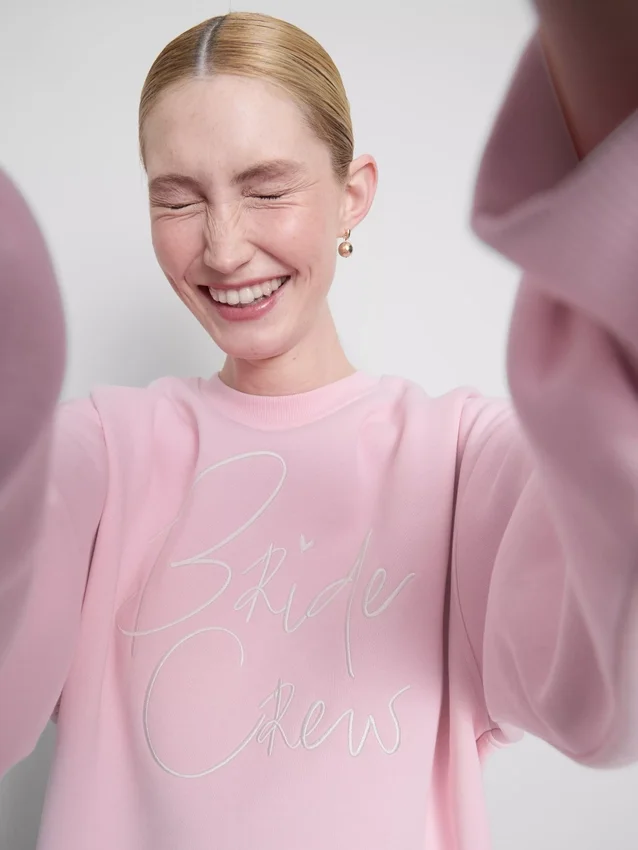Gelin partisi sloganlı sweatshirt Gelin partisi sloganlı sweatshirt