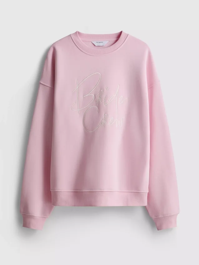 Gelin partisi sloganlı sweatshirt Gelin partisi sloganlı sweatshirt