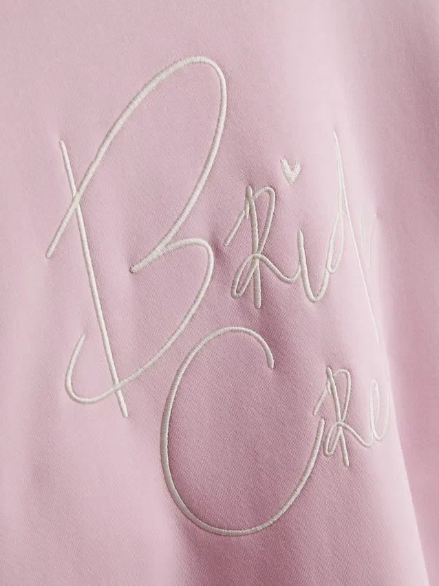 Gelin partisi sloganlı sweatshirt Gelin partisi sloganlı sweatshirt