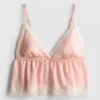 Gelinlik saten dantelli babydoll bralette Gelinlik saten dantelli babydoll bralette