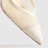 Geniş kalıplı file slingback topuklu ayakkabılar