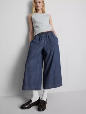 Geniş paça culotte Jean