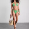 Gingham desenli muz desenli üçgen bikini üstü Gingham desenli muz desenli üçgen bikini üstü