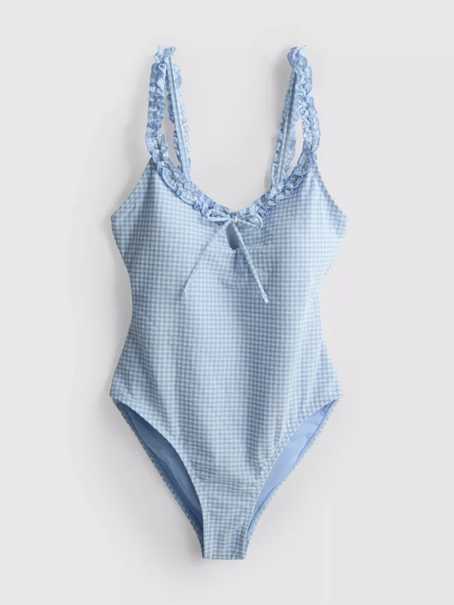 Gingham fırfırlı mayo Gingham fırfırlı mayo