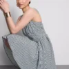 Gingham korseli mini elbise Gingham korseli mini elbise