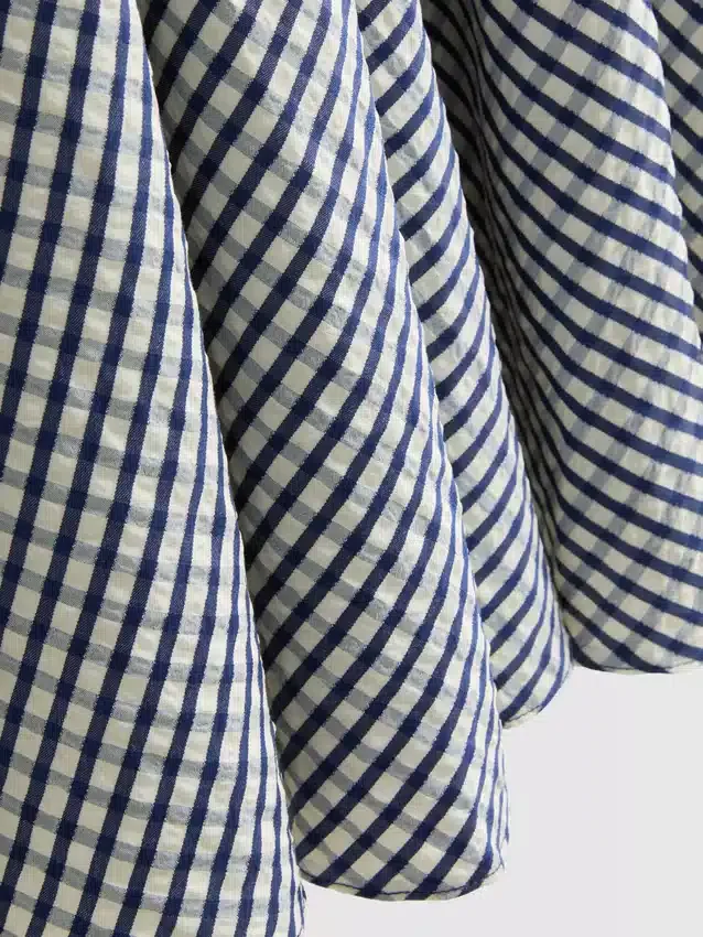 Gingham korseli mini elbise Gingham korseli mini elbise