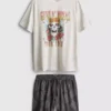 Guns N’ Roses kısa pijama şortları