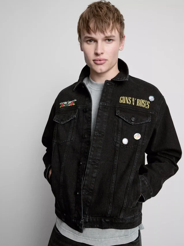Guns N’ Roses pamuklu kot ceket Guns N’ Roses pamuklu kot ceket