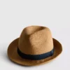 Hasır trilby şapka
