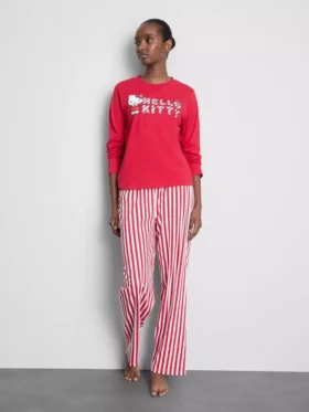 Hello Kitty çizgili pijama takımı