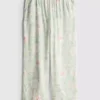 Çiçek desenli geniş paça pijama altları