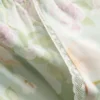 Çiçek desenli geniş paça pijama altları