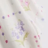 Çiçek desenli kısa kollu pijama gömleği