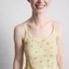 Çiçek desenli nervürlü cami pijama üstü