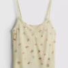 Çiçek desenli nervürlü cami pijama üstü