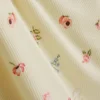 Çiçek desenli nervürlü cami pijama üstü