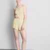 Çiçek desenli nervürlü pijama şortu Çiçek desenli nervürlü pijama şortu