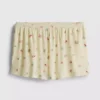 Çiçek desenli nervürlü pijama şortu Çiçek desenli nervürlü pijama şortu