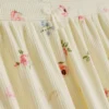 Çiçek desenli nervürlü pijama şortu Çiçek desenli nervürlü pijama şortu
