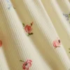 Çiçek desenli nervürlü pijama şortu Çiçek desenli nervürlü pijama şortu