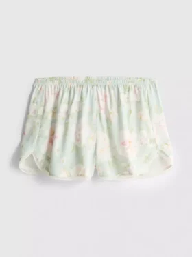 Çiçek desenli pijama şortu