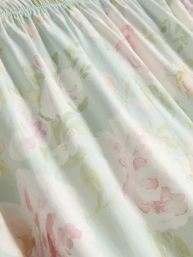 Çiçek desenli pijama şortu