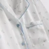 Çiçek desenli saten erkek tarzı kısa pijama Çiçek desenli saten erkek tarzı kısa pijama
