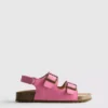 Çift tokalı kayışlı slingback sandaletler