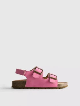 Çift tokalı kayışlı slingback sandaletler