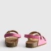 Çift tokalı kayışlı slingback sandaletler