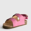 Çift tokalı kayışlı slingback sandaletler