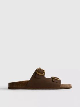Çift tokalı mule sandaletler