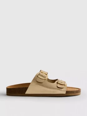 Çift tokalı mule sandaletler