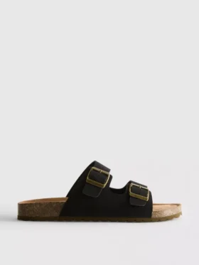 Çift tokalı mule sandaletler