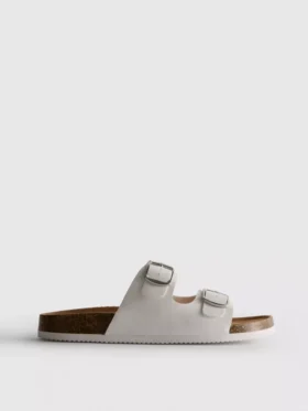 Çift tokalı mule sandaletler