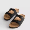 Çift tokalı mule sandaletler