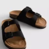 Çift tokalı mule sandaletler