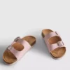 Çift tokalı mule sandaletler