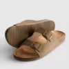 Çift tokalı mule sandaletler