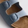 Çift tokalı mule sandaletler