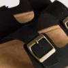 Çift tokalı mule sandaletler