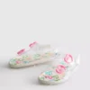 Çift tokalı, parlak jelly slingback sandaletler