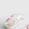 Çift tokalı, parlak jelly slingback sandaletler