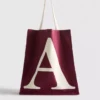 Initial kanvas tote çanta