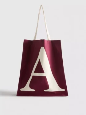 Initial kanvas tote çanta