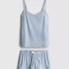 Çizgili cami şortlu pijama Çizgili cami şortlu pijama