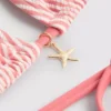 Çizgili denizyıldızı desenli üçgen bikini üstü Çizgili denizyıldızı desenli üçgen bikini üstü
