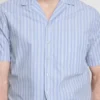 Çizgili, düğmeli pijama gömleği
