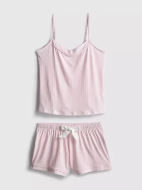 Çizgili kısa pijama